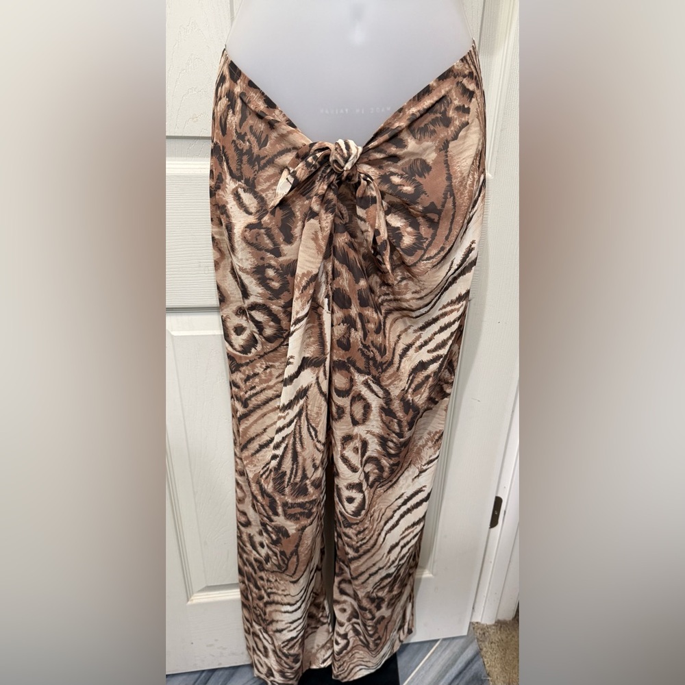 Victoria's Secret Brown and Tan Animal Print Pajama Pants